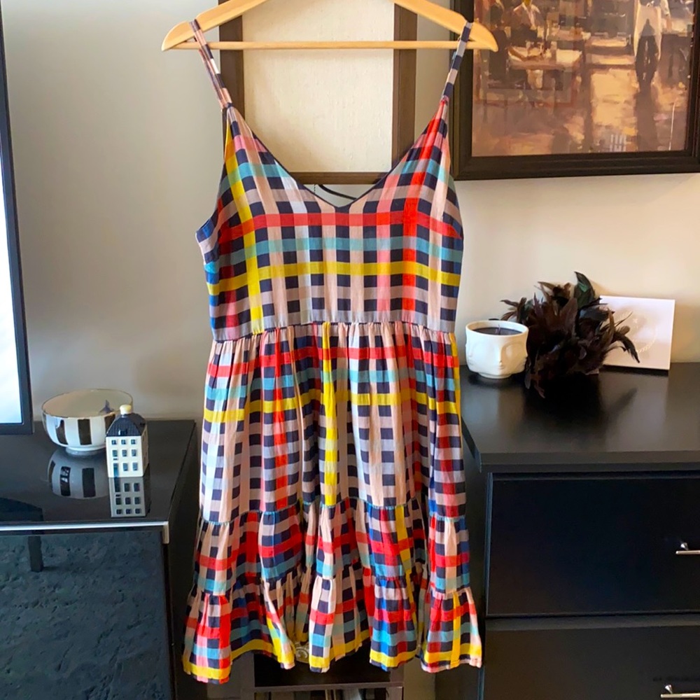 Carolina k checks mini dress